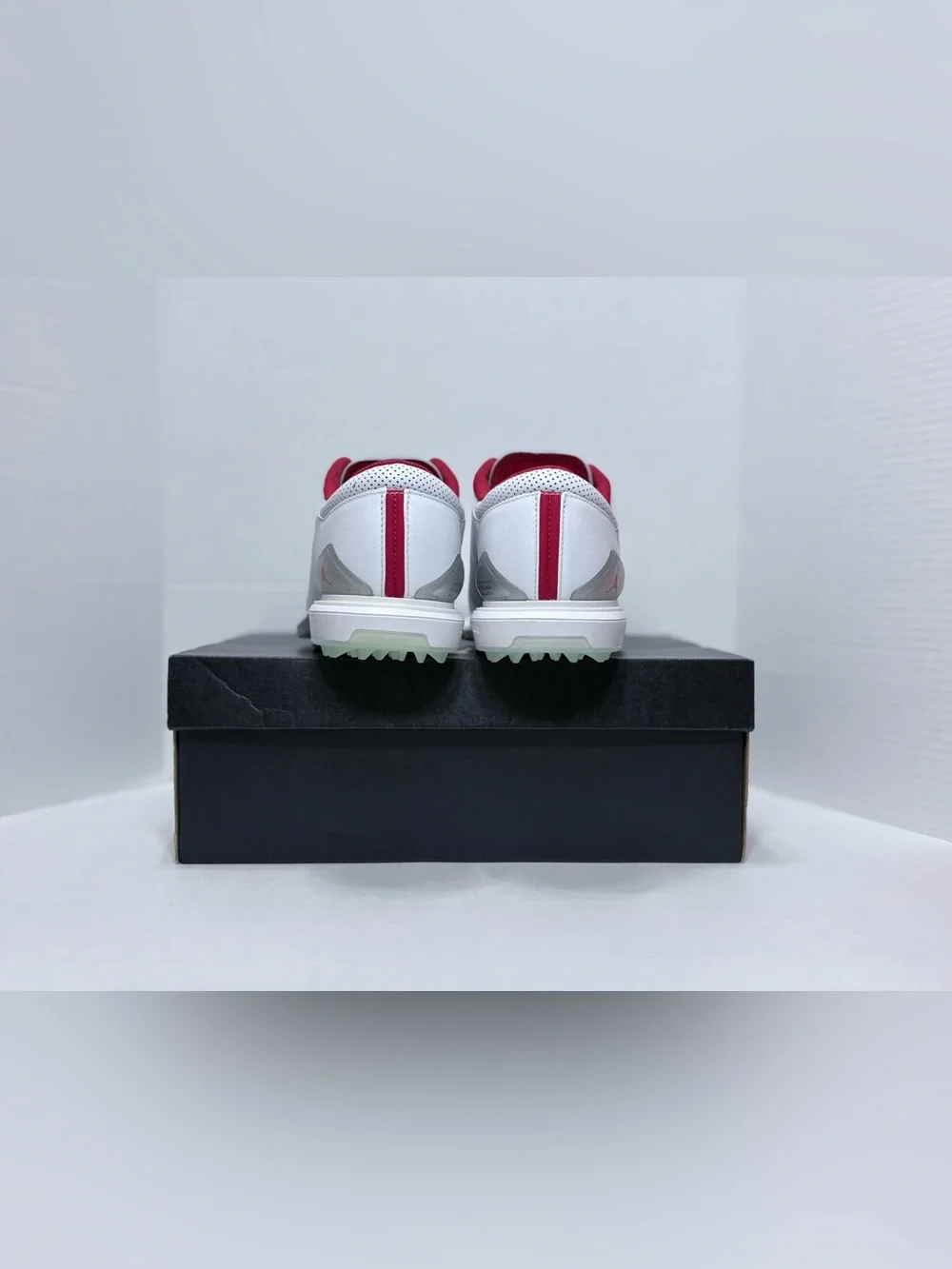 Jordan Men’s White & Red Athletic Golf Shoes